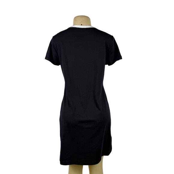 Calvin Klein Women's Black Cotton Logo T-Shirt Dress Size M Casual Style - New - Picture 3 of 11
